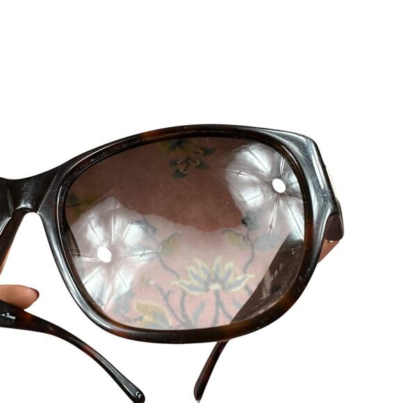 CHLOE CL2242 Sunglasses C02 135 Gloss Brown Frames Made In France - Picture 10 of 13